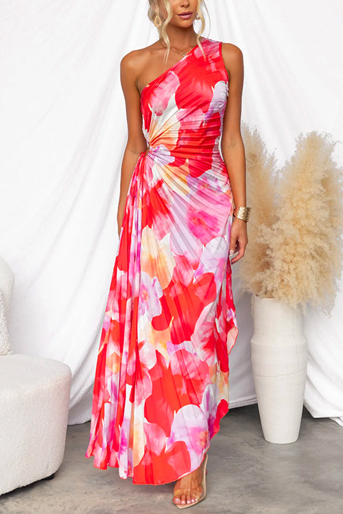 ivy pleated one shoulder dress Ivana Pleated One-Shoulder Dress