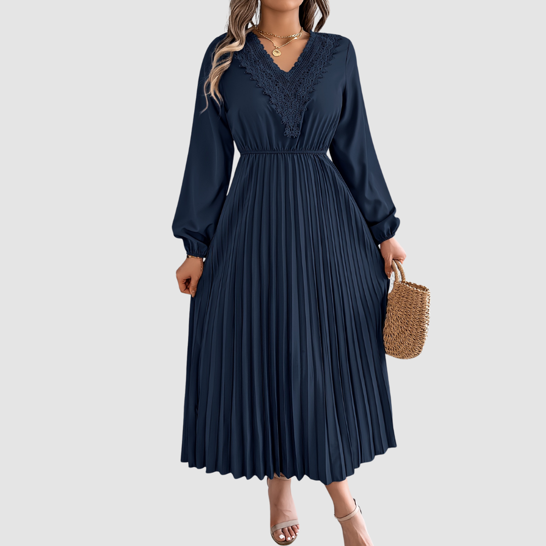 Rosalind | Lace V-Neck A-Line Dress