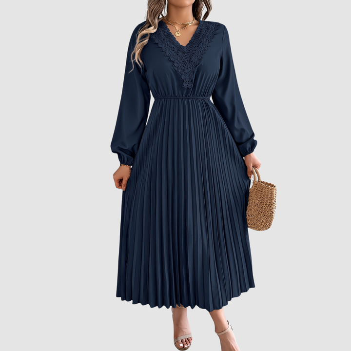 Rosalind | Lace V-Neck A-Line Dress