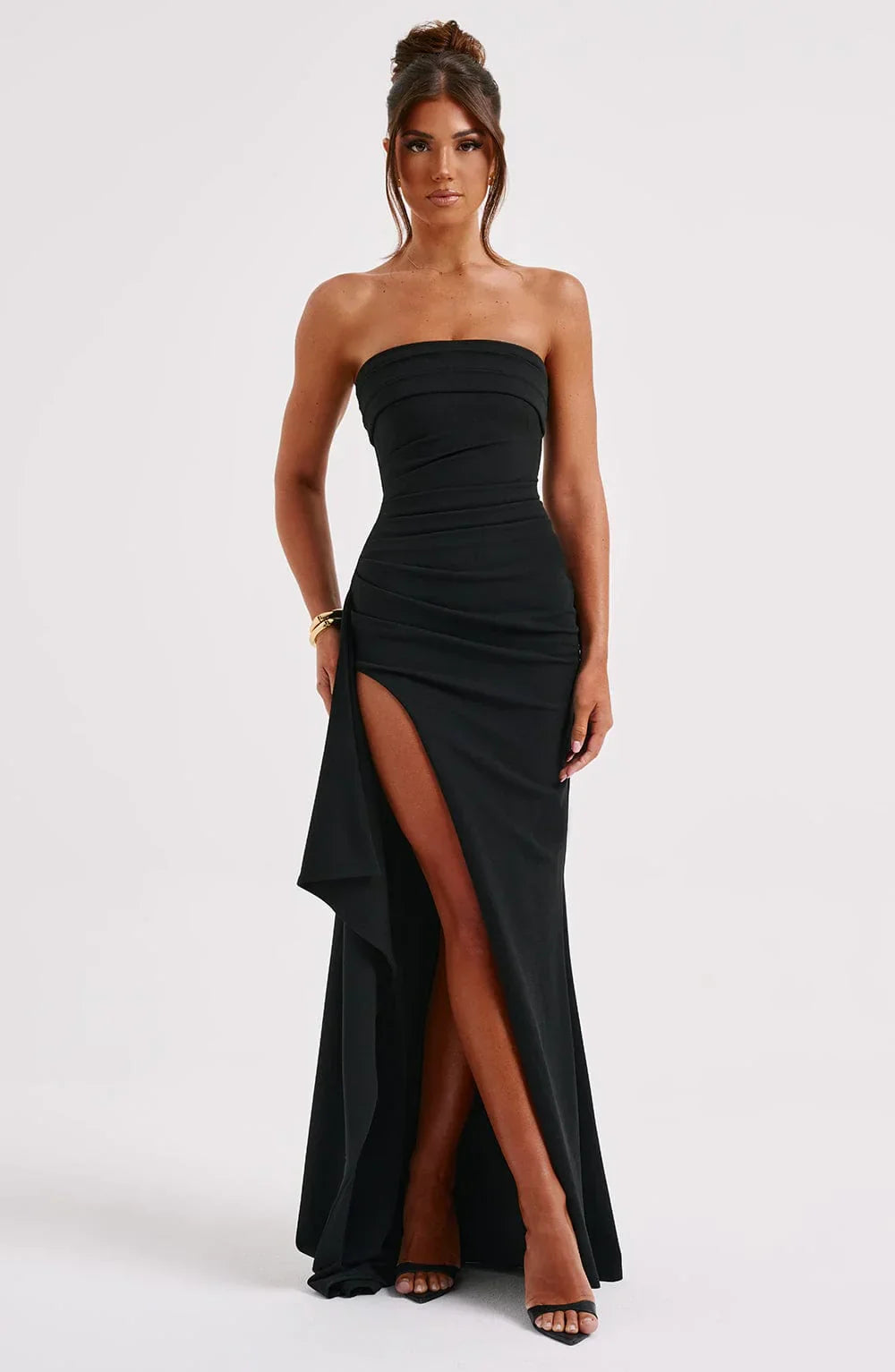 slim fit dress slacks LUNA Strapless Corset Bustier Silky Mermaid Formal Dress