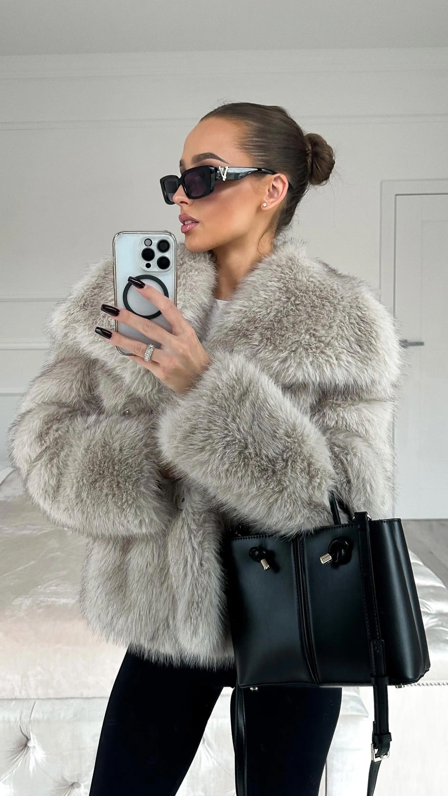Ines | Sleek Fur Jacket – Ivy Luna