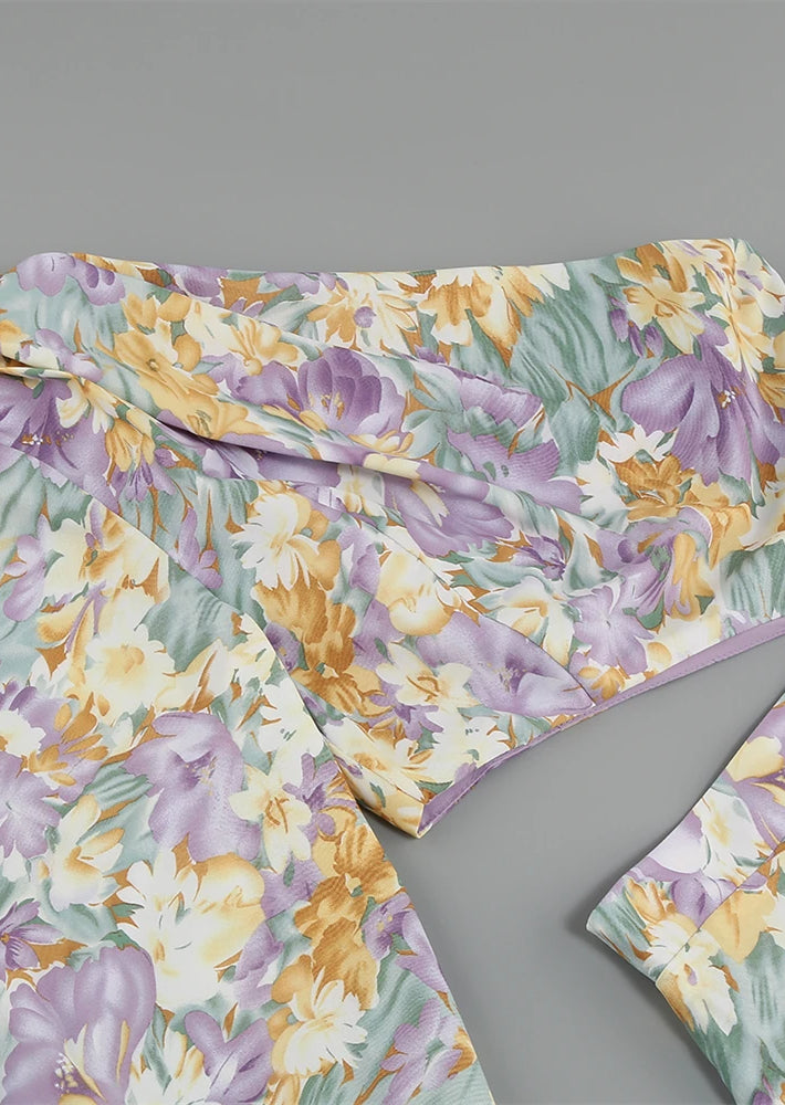 Dalina | Floral One-Sleeve Dress