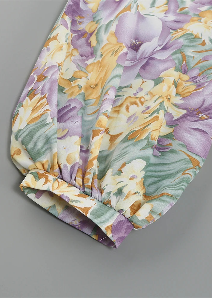 Dalina | Floral One-Sleeve Dress