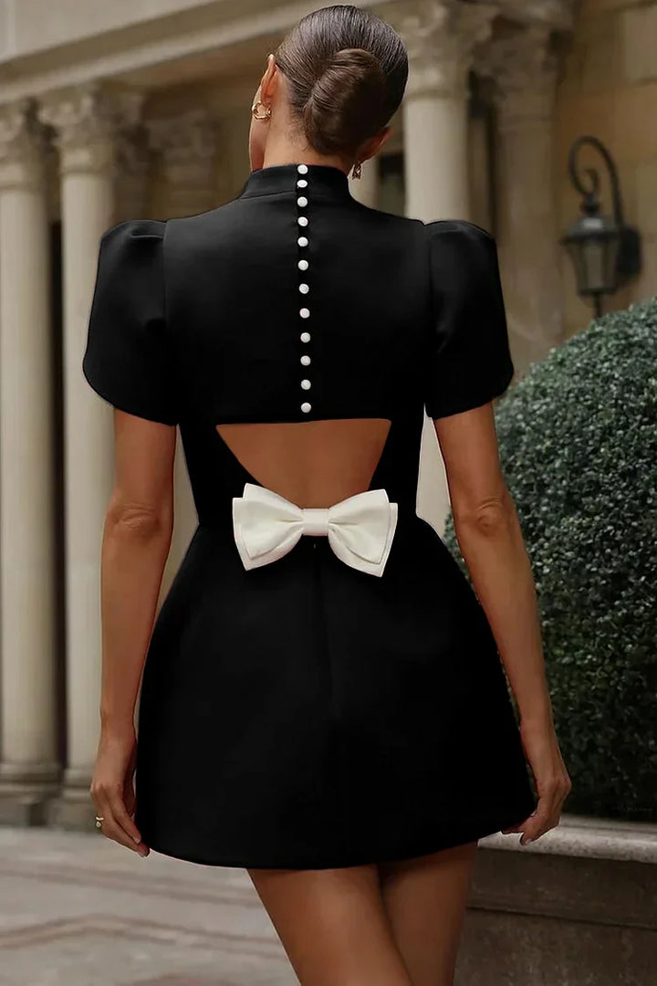 Fia | Elegant Petal Sleeves Mini Dress