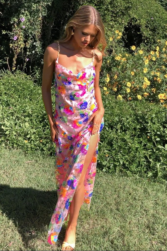 Floral Slit Dress DPY0032