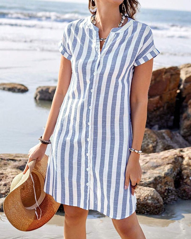 Emma | Striped Shirt Dress  Ivy Luna
