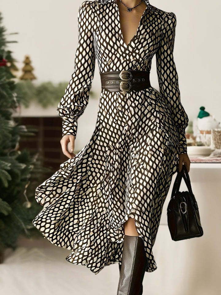 Izarah | Rhombus Print Dress