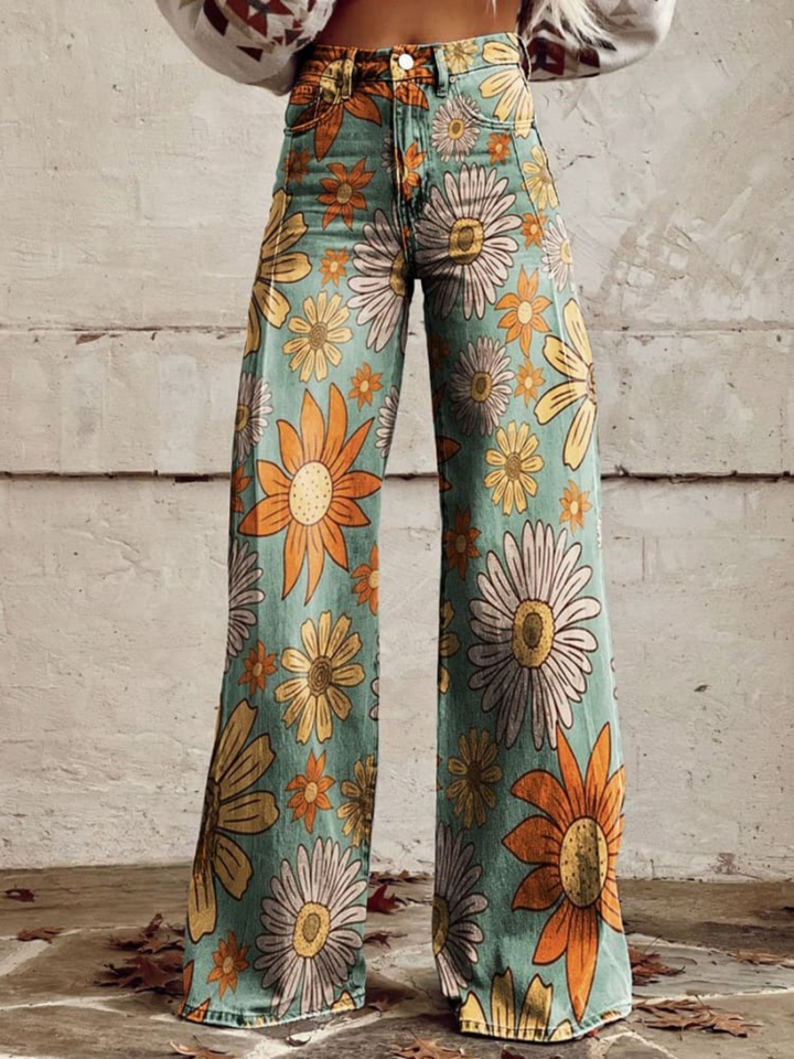 CIRILLA | VINTAGE FLORAL TROUSERS
