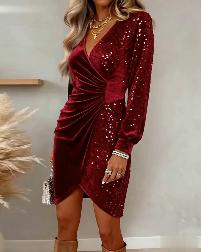Seraphine | Velvet Sequin Dress