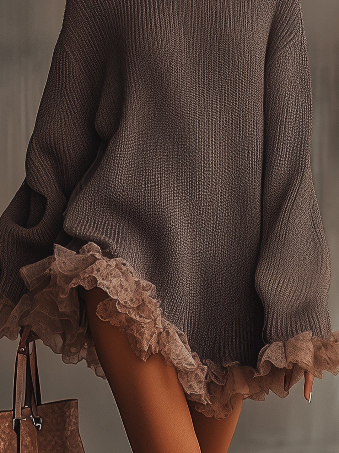 Janice | Ruffled Knit Dress