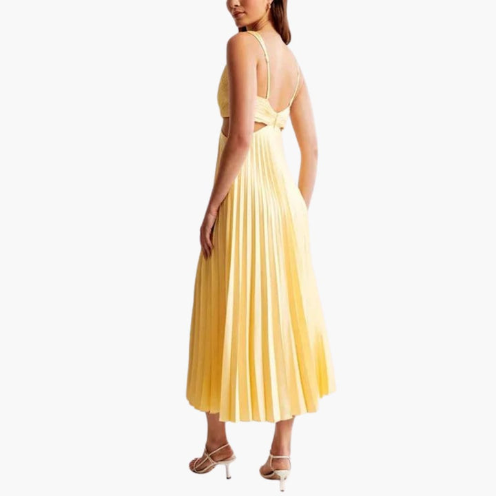 Amanda | Pleated Neckline Dress