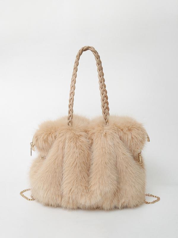 Amira | Plush Shoulder Tote Bag