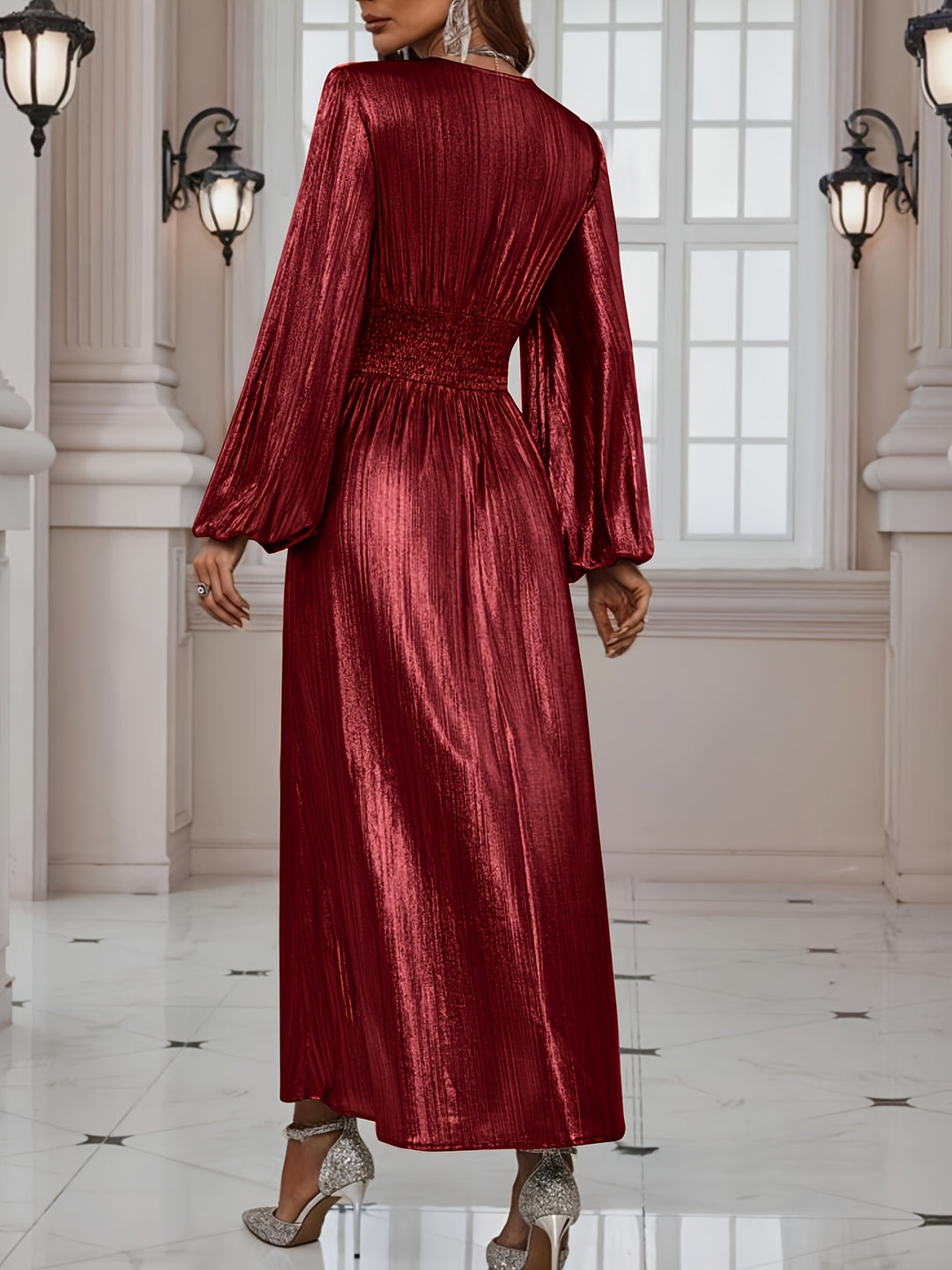 Celeste | Shimmer Pleated Dress