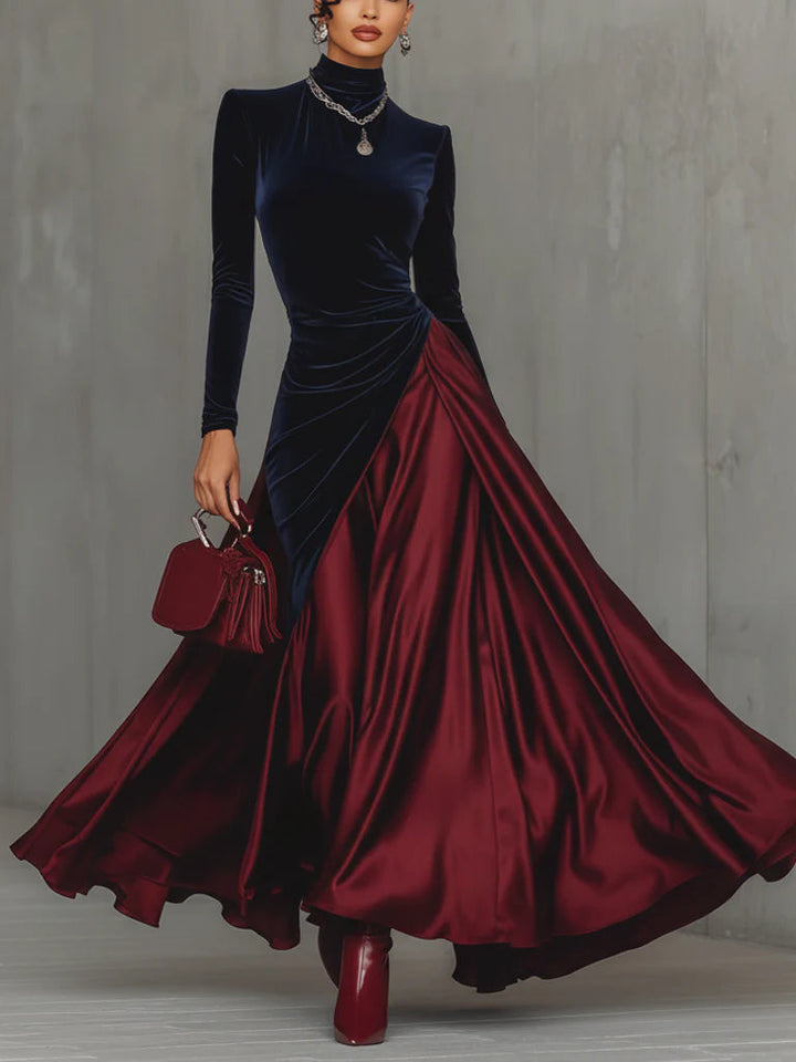Clara | Velvet & Satin Gown