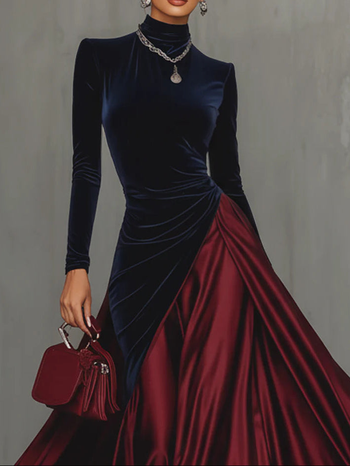 Clara | Velvet & Satin Gown