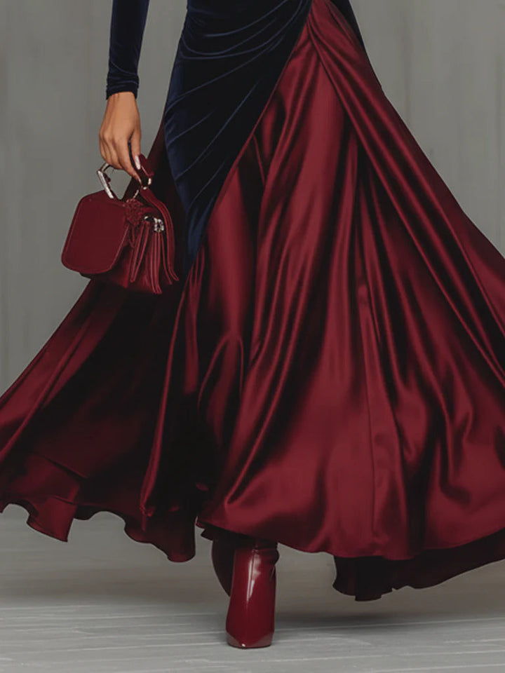 Clara | Velvet & Satin Gown