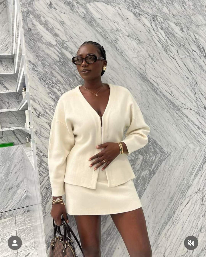 Jocasta - Tailored Blazer & Skirt Two-Piece Set