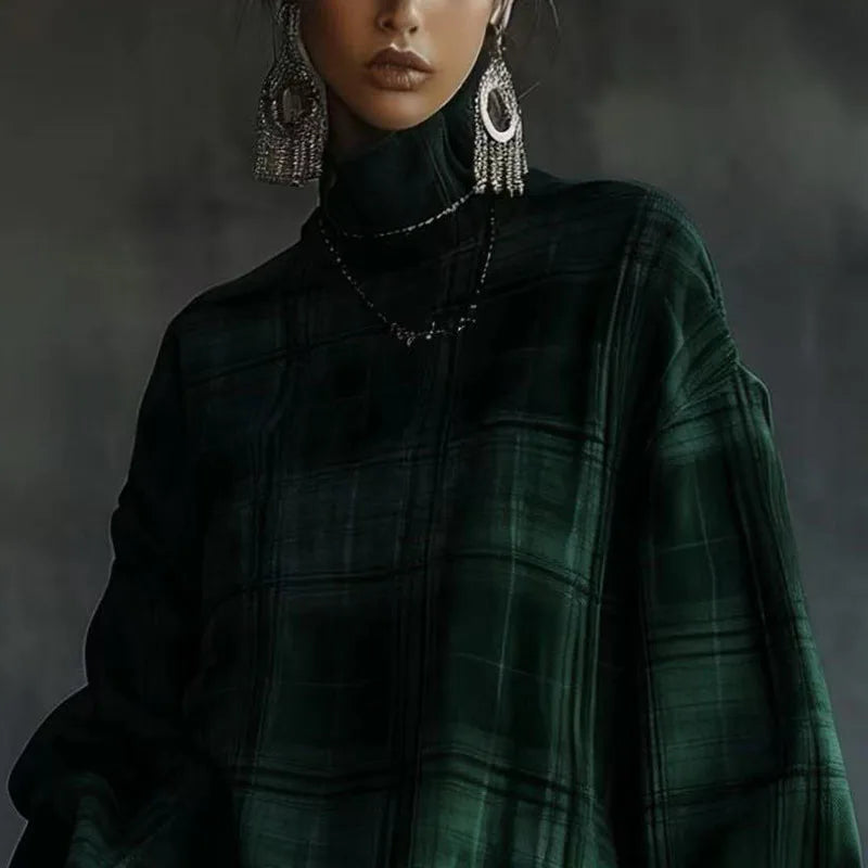 Elodie | Ruffle Turtleneck Dress