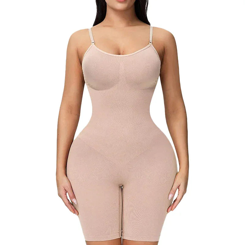 Silky Seamless Full Bodysuit Shapewear for Women Tummy Control Bodysuit Hip Lifting Butt Lifter Body Shaper Shorts