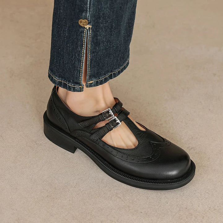 Leona | Classic Leather Mary Jane Shoes