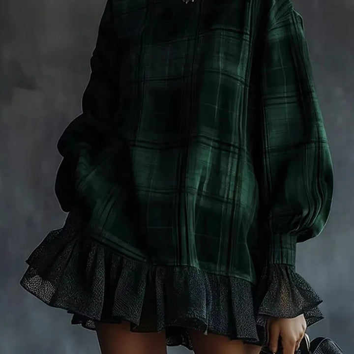 Elodie | Ruffle Turtleneck Dress