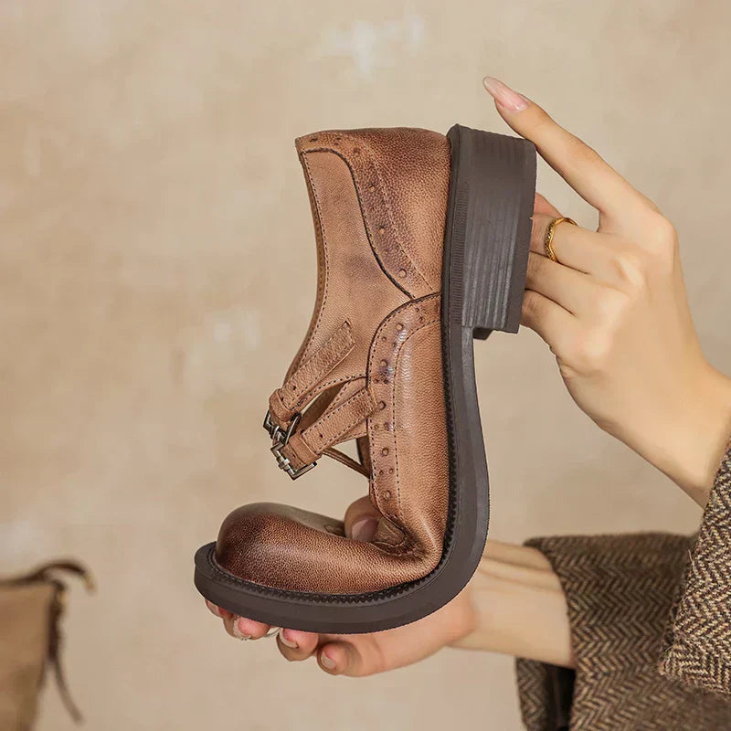 Leona | Classic Leather Mary Jane Shoes