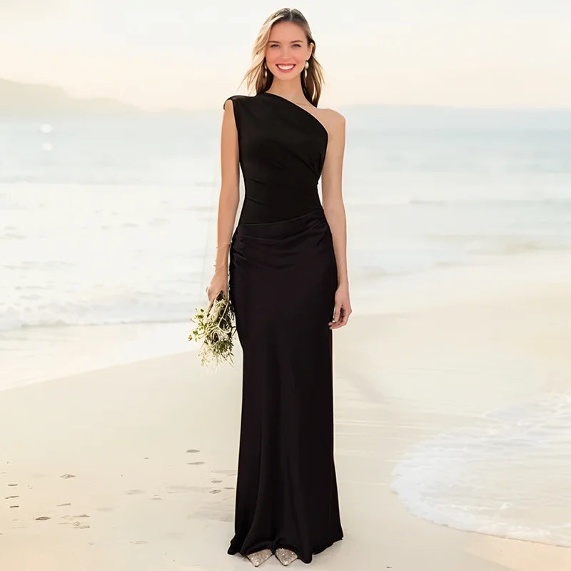 luna satin maxi dress Luna's Midnight Whispers Back-Tie Maxi Dress Luna Mae