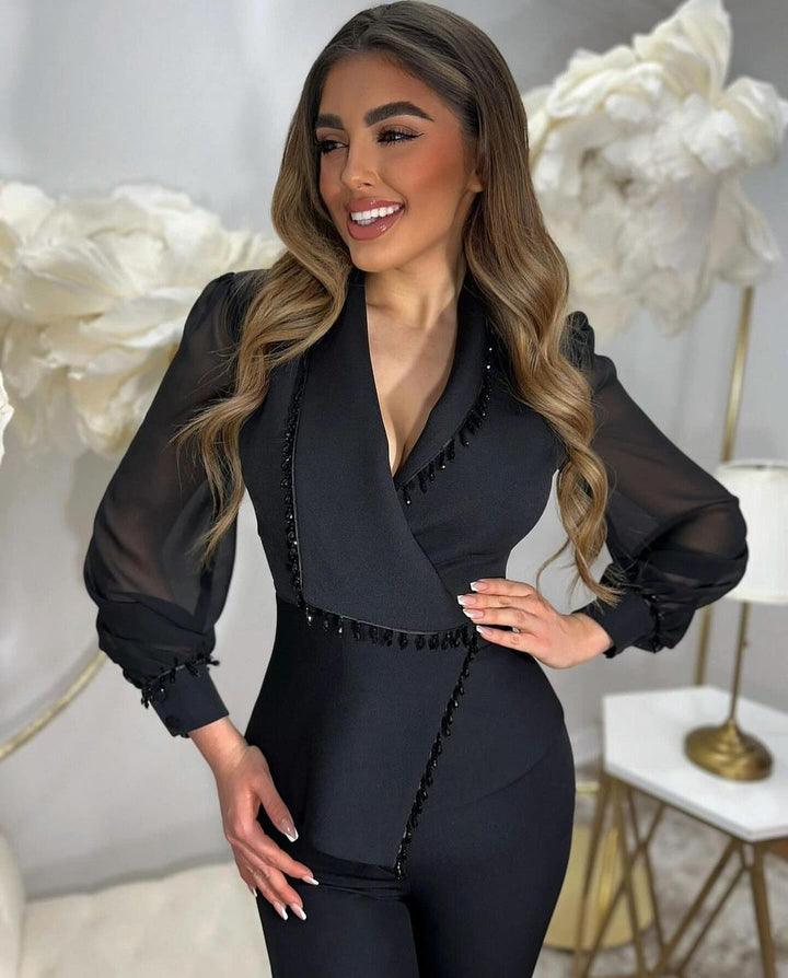 Izara - Rhinestone Detailed Two-Piece Set