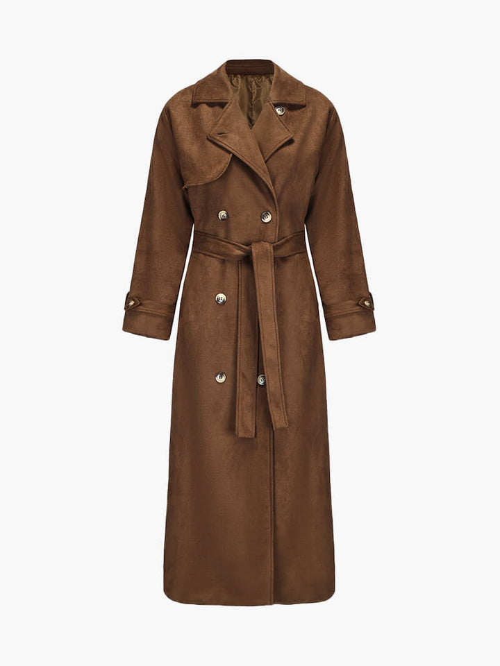 Molly imitatiesuède trenchcoat