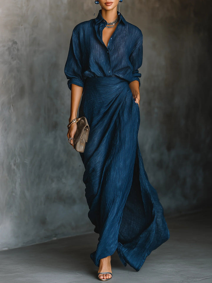 Celina | Draped Shirt Dress