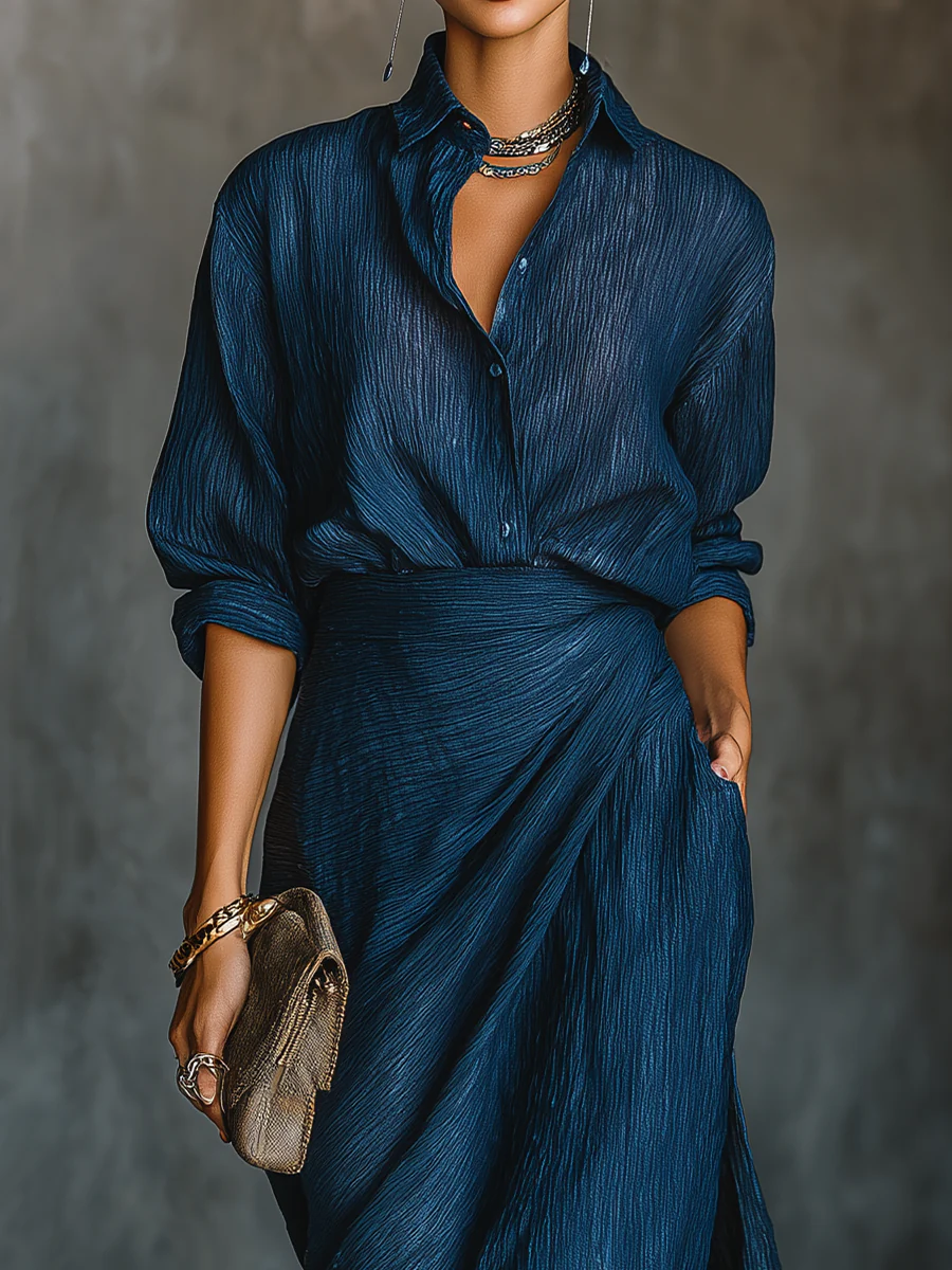 Celina | Draped Shirt Dress