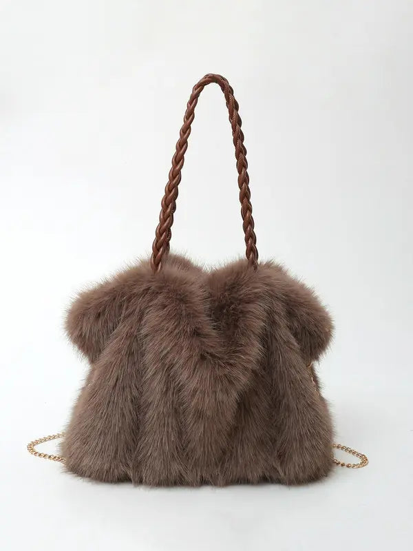 Amira | Plush Shoulder Tote Bag