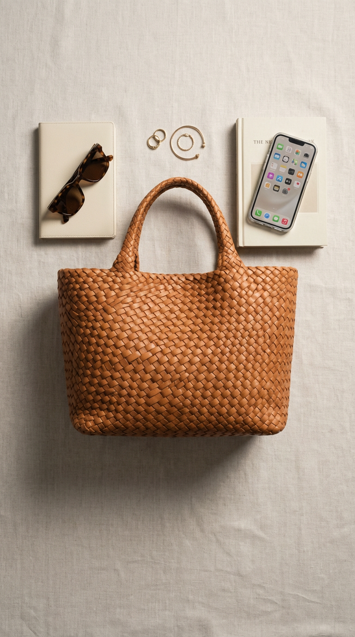 Isla | Woven Leather Tote