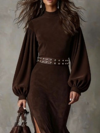 Harriet | Vintage Lantern-Sleeve Midi Dress