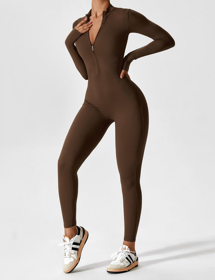 Yeoreo Belle Fleece Long Sleeve Zipper Jumpsuit